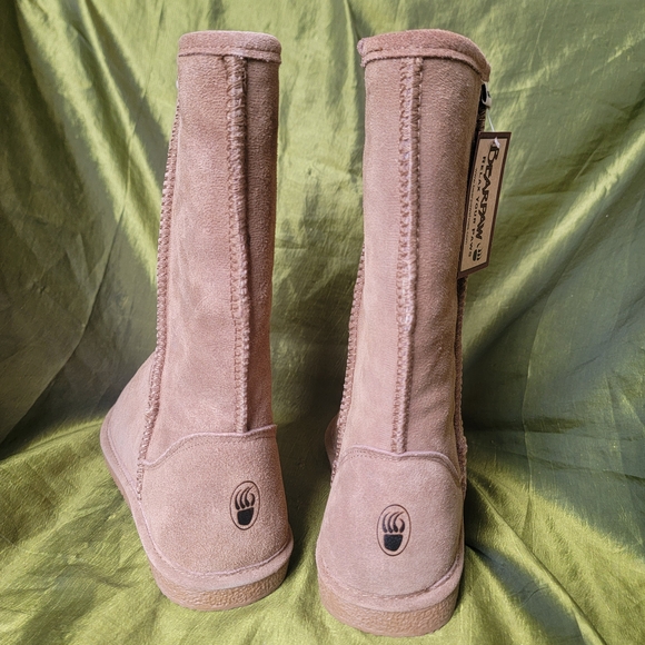 Bearpaw Women's Tall Nutmeg Light Brown Boots Size 7 - Picture 4 of 8